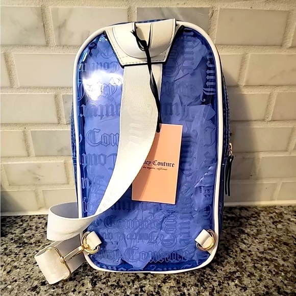Juicy Couture Heart Dazzling Blue/White Beachin Sling - Picture 2 of 3